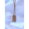 316L Stainless Steel Gold Color Adjustable Length Dangle Necklace - TJ-BKO8885