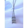 316L Stainless Steel Silver Color Adjustable Length Dangle Necklace - TJ-BKO8886