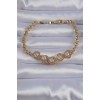 Gold-Plated Heart-Shaped Bracelet with Zircon Stones - TJ-BB6140