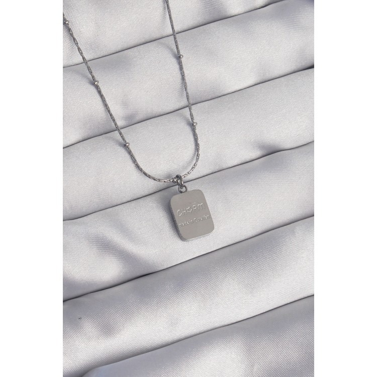 316L Çelik Gümüş Renk Kare Charm Model Kolye - TJ-BKO8927 316L Çelik Gümüş Renk Kare Charm Model Kolye - TJ-BKO8927