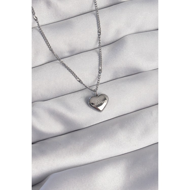 316L Çelik Gümüş Renk Kalp Model Love Kolye - TJ-BKO8932 316L Çelik Gümüş Renk Kalp Model Love Kolye - TJ-BKO8932