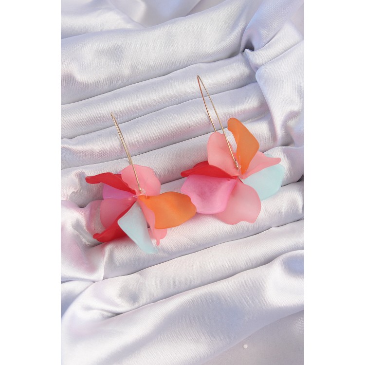 Pirinç Karışık Soft Renkli Flora Küpe - TJ-BKP9260 Pirinç Karışık Soft Renkli Flora Küpe - TJ-BKP9260