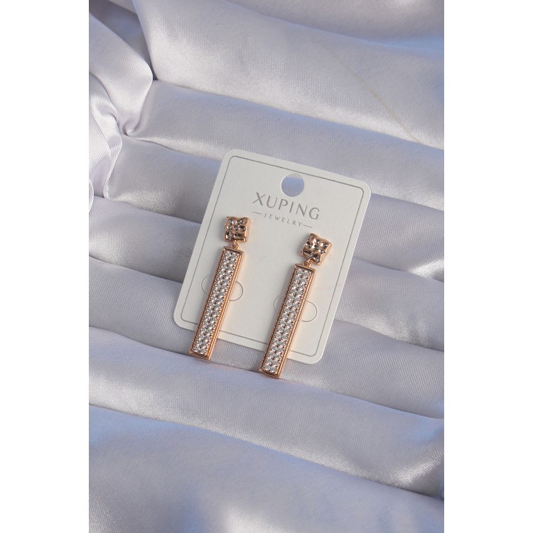 XUPİNG Rose Renk Zirkon Taşlı Su Yolu Küpe - TJ-BKP9353 XUPİNG Rose Renk Zirkon Taşlı Su Yolu Küpe - TJ-BKP9353