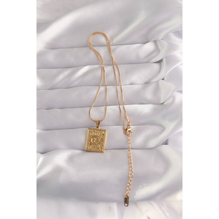 316L Çelik Gold Renk İşlemeli Vintage Kolye - TJ-BKO9055 316L Çelik Gold Renk İşlemeli Vintage Kolye - TJ-BKO9055