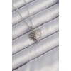 316L Steel Chain Silver Color Zircon Stone Motif Opening Heart Necklace - TJ-BKO9178