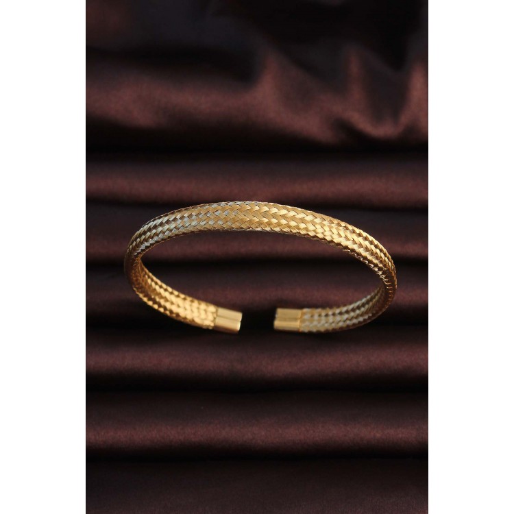 316L Çelik Altın Renk Hasır Görünüm Erkek Bileklik - TJ-EB3675 316L Çelik Altın Renk Hasır Görünüm Erkek Bileklik - TJ-EB3675