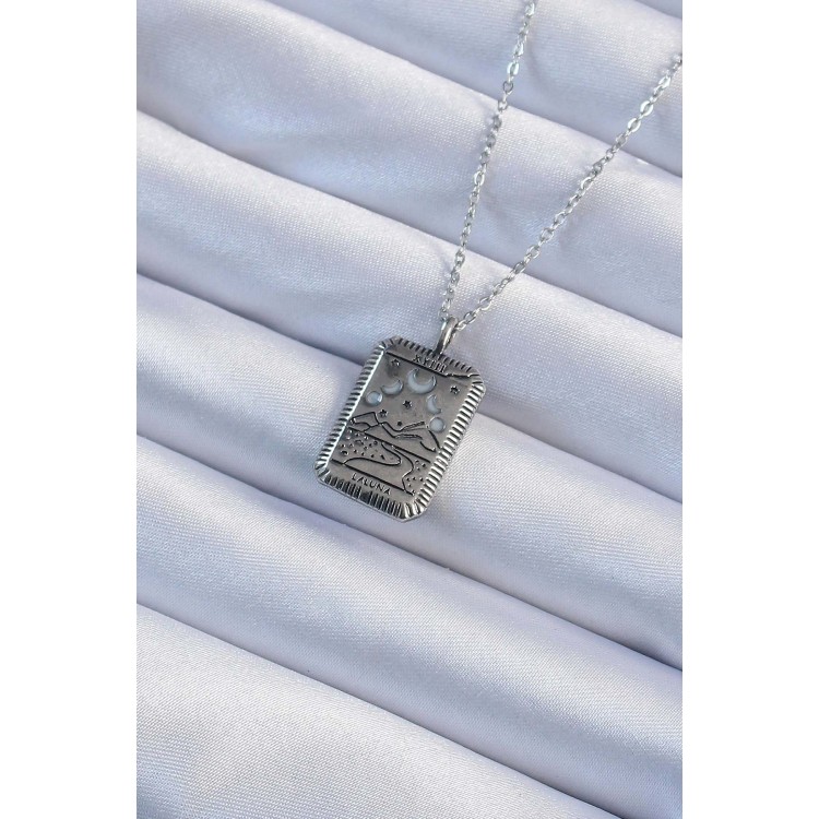 316L Çelik Zincir Eskitme Gümüş Renk Ay Figürlü Tarot Kolye - TJ-BKO9222 316L Çelik Zincir Eskitme Gümüş Renk Ay Figürlü Tarot Kolye - TJ-BKO9222