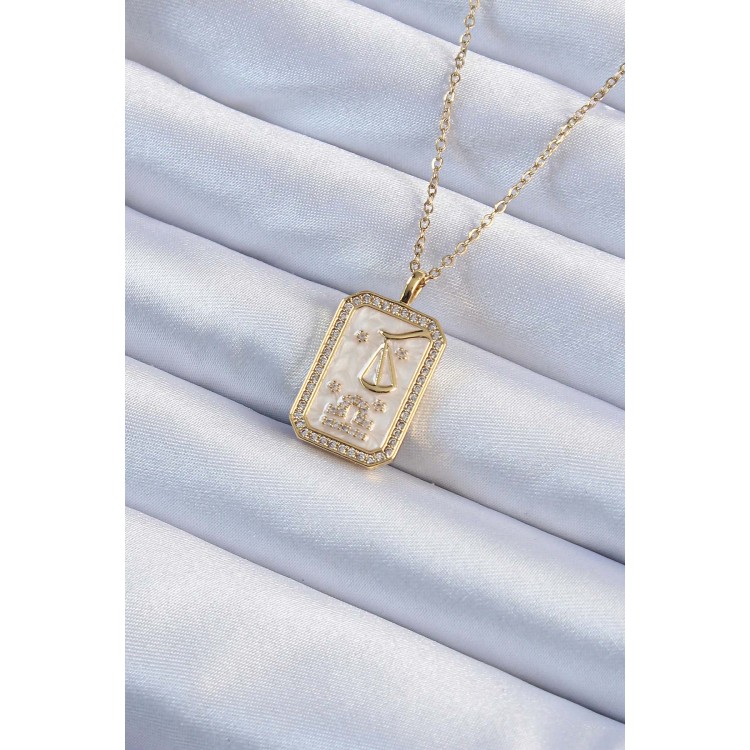 316L Çelik Zincir Altın Renk Zirkon Taşlı Çerçeveli Tarot Kolye - TJ-BKO9233 316L Çelik Zincir Altın Renk Zirkon Taşlı Çerçeveli Tarot Kolye - TJ-BKO9233