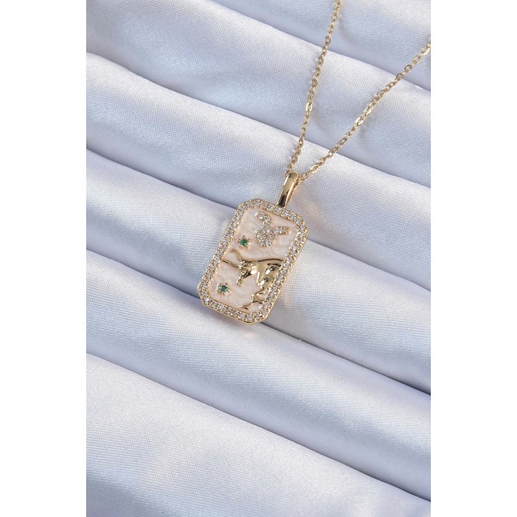 316L Çelik Zincir Altın Renk Zirkon Taşlı Boğa Figürlü Tarot Kolye - TJ-BKO9235 316L Çelik Zincir Altın Renk Zirkon Taşlı Boğa Figürlü Tarot Kolye - TJ-BKO9235