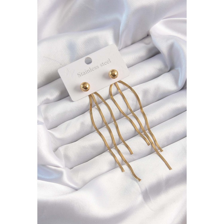 316L Çelik Altın Renk İtalyan Model Topçuk Küpe - TJ-BKP9491 316L Çelik Altın Renk İtalyan Model Topçuk Küpe - TJ-BKP9491