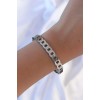 316L Steel Silver Color Zircon Stone Chain Model Bracelet - TJ-BB6389