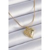 316L Steel Chain Gold Color Zircon Stone Heart Wing Embroidered Women's Necklace - TJ-BKO9340