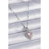 316L Steel Chain Silver Color Zircon Stone Heart Model Women's Necklace - TJ-BKO9368