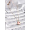 316L Steel Gold Color Pink Pearl Circle Model Women's Necklace - TJ-BKO9428