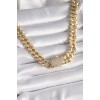 Pirinç Gold Renk VIP Exclusive Seri Gurmet Model Kadın Kolye - TJ-BKO9430