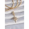 Brass Gold Color Zircon Stone Polar Star Model Ajda Charm - TJ-BC1004