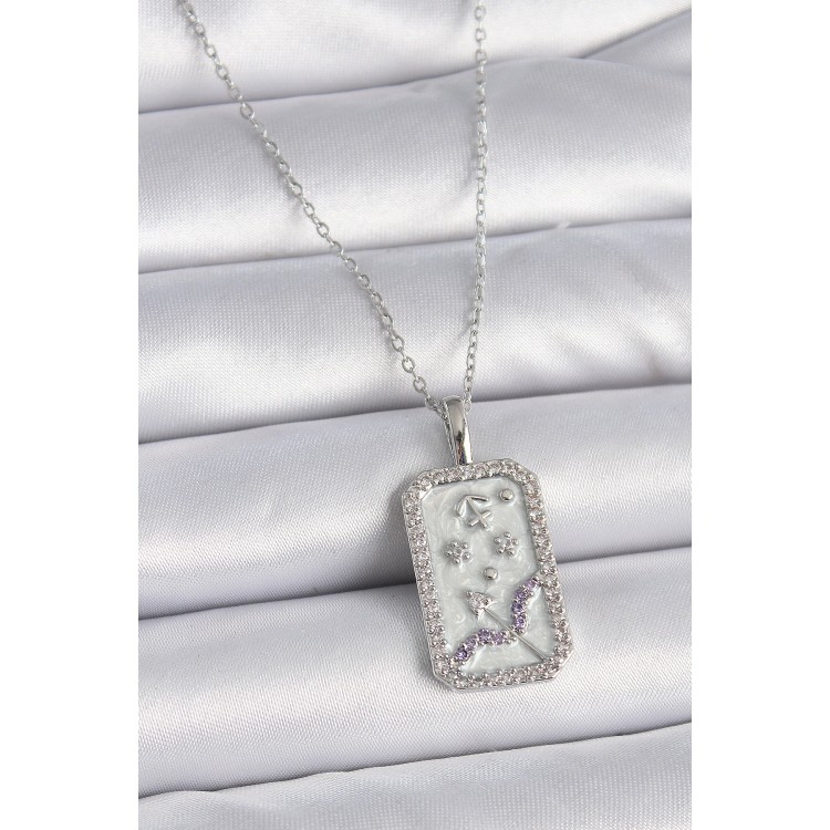 316L Çelik Gümüş Renk Zincir Yay Burcu Zirkon Taşlı Kadın Kolye - TJ-BKO9450 316L Çelik Gümüş Renk Zincir Yay Burcu Zirkon Taşlı Kadın Kolye - TJ-BKO9450