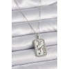 316L Steel Silver Color Chain Taurus Zodiac Sign Zircon Stone Women's Necklace - TJ-BKO9456
