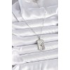 316L Steel Silver Color Virgo Zodiac Sign Zircon Stone Women's Necklace - TJ-BKO9457