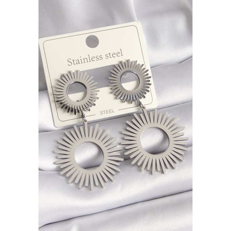 316L Çelik Gümüş Renk Sallantı Güneş Model Kadın Kolye - TJ-BKP9711 316L Çelik Gümüş Renk Sallantı Güneş Model Kadın Kolye - TJ-BKP9711