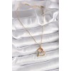316L Steel Gold Color Chain Colorful Zircon Stone Heart Model Women's Necklace - TJ-BKO9503