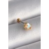 316L Çelik Gold Renk Zirkon Taşlı Kalp Tragus Piercing - TJ-PR1242