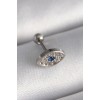 316L Çelik Gümüş Renk Zirkon Taşlı Göz Tragus Piercing - TJ-PR1253