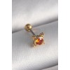 316L Çelik Gold Renk Turuncu Zirkon Taşlı Tragus Piercing - TJ-PR1270 316L Çelik Gold Renk Turuncu Zirkon Taşlı Tragus Piercing - TJ-PR1270