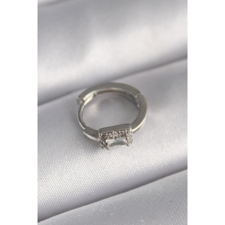 316L Çelik Gümüş Renk Kare Zirkon Taşlı Tragus Piercing - TJ-PR1309 316L Çelik Gümüş Renk Kare Zirkon Taşlı Tragus Piercing - TJ-PR1309