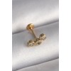 316L Steel Gold Color Zircon Stone Tragus Piercing - TJ-PR1348