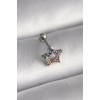 316L Çelik Gümüş Renk Renkli Zirkon Taşlı Yıldız Model Tragus Piercing - TJ-PR1355