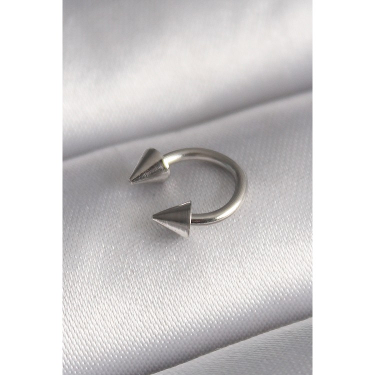 316L Çelik Gümüş Renk Halka Çivi Model Kadın Piercing - TJ-PR1366 316L Çelik Gümüş Renk Halka Çivi Model Kadın Piercing - TJ-PR1366