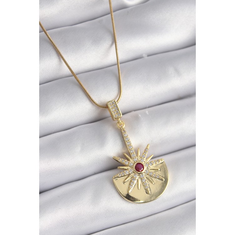 316L Çelik Gold Renk Zirkon Taşlı Yıldız Model Kadın Kolye - TJ-BKO9518 316L Çelik Gold Renk Zirkon Taşlı Yıldız Model Kadın Kolye - TJ-BKO9518