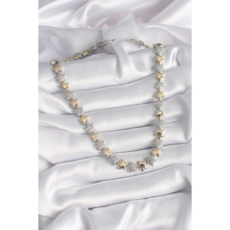 Brass Mix Color Zircon Stone Star Model VIP Exclusive Series Women's Necklace - TJ-BKO9544