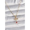 316L Steel Gold Color Chain Colorful Zircon Stone Dragonfly Model Women's Necklace - TJ-BKO9567