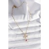 316L Steel Gold Color Chain Colorful Zircon Stone Dragonfly Model Women's Necklace - TJ-BKO9567