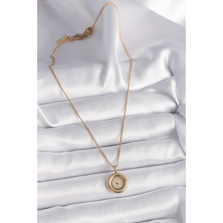 316L Çelik Gold Renk Zincir Gold Altın Model Kadın Kolye - TJ-BKO9572 316L Çelik Gold Renk Zincir Gold Altın Model Kadın Kolye - TJ-BKO9572