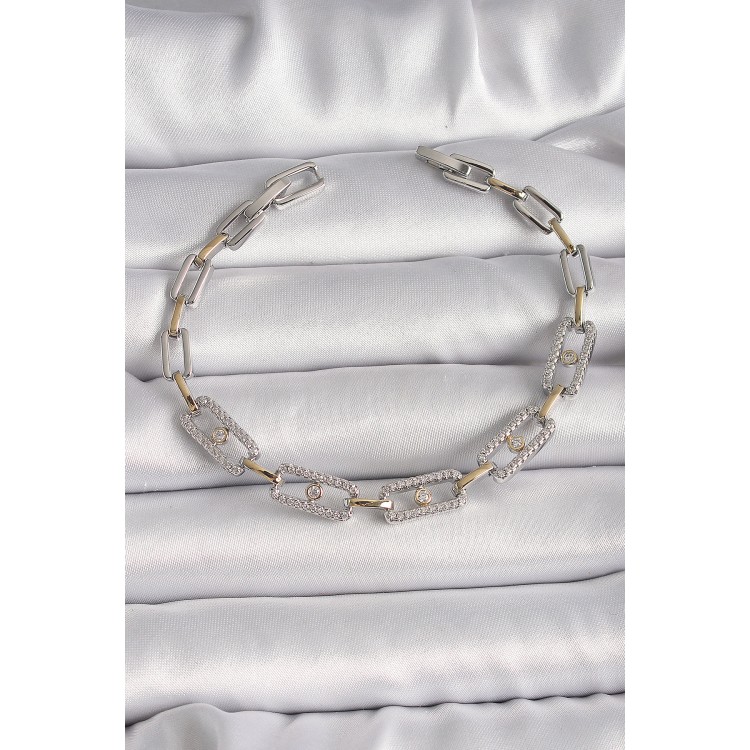 Brass Mix Color Zircon Stone Messika Model VIP Series Women's Bracelet - TJ-BB6606