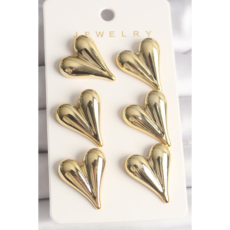 Silver Color 3-Piece Heart Model CCB Plastic Women's Earring Set - TJ-BKP10036 Silver Color 3-Piece Heart Model CCB Plastic Women's Earring Set - TJ-BKP10036