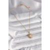 316L Steel Gold Color Chain White Enamel Sun Model Women's Necklace - TJ-BKO9720