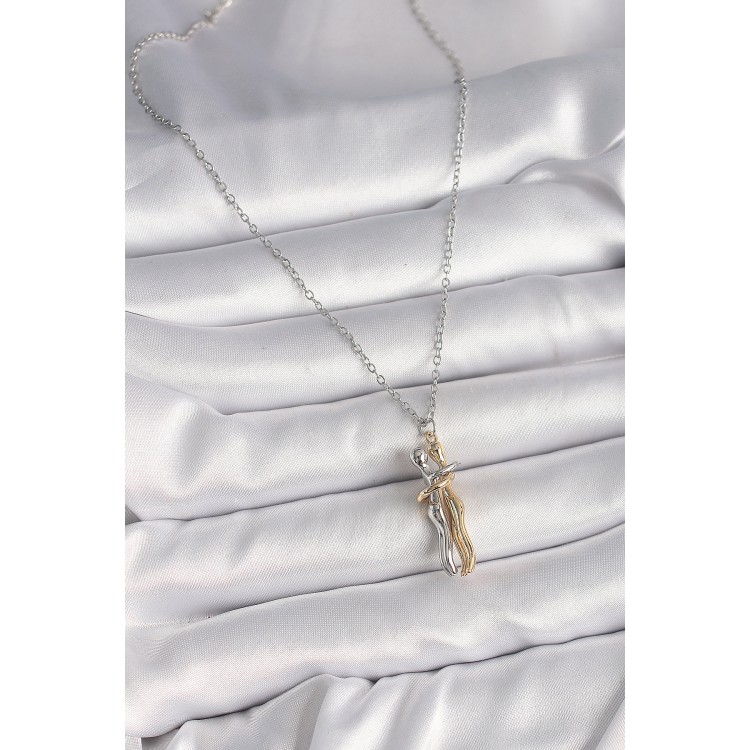 316L Stainless Steel Silver Color Chain Wrap Model Women's Necklace - TJ-BKO9764