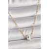 Brass Gold Color Evil Eye Bead Figure Women's Necklace - TJ-BKO9826