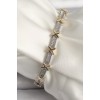 Brass Silver Color Zircon Stone Gold Xoxo Model VIP Series Women's Bracelet - TJ-BB6717