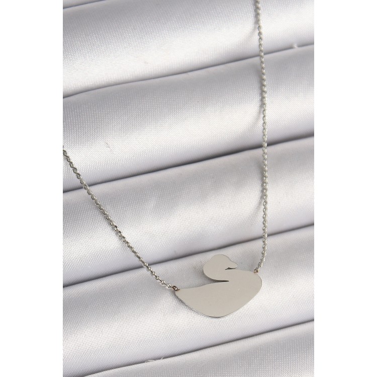 316L Çelik Gümüş Renk Zincir Kuğu Model Kadın Kolye - TJ-BKO9872 316L Çelik Gümüş Renk Zincir Kuğu Model Kadın Kolye - TJ-BKO9872