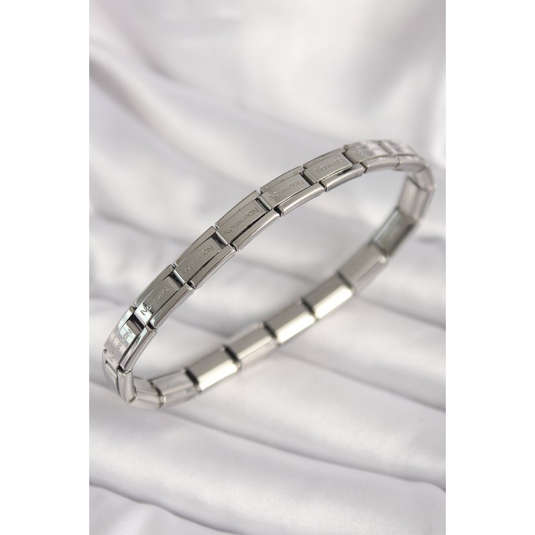 316L Çelik Gümüş Renk İnce Yazılı Nomination Kadın Bileklik - TJ-BB6876 316L Çelik Gümüş Renk İnce Yazılı Nomination Kadın Bileklik - TJ-BB6876