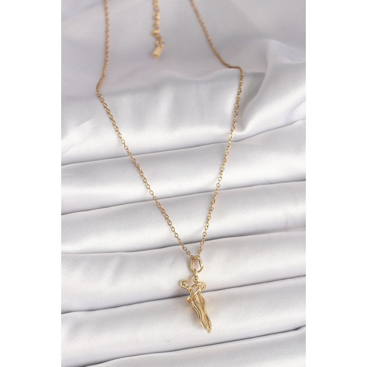 316L Çelik Gold Renk Zincir Sarılma Model Kadın Kolye - TJ-BKO9976 316L Çelik Gold Renk Zincir Sarılma Model Kadın Kolye - TJ-BKO9976