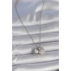 316L Steel Silver Color Chain Zircon Stone Openable Pearl Heart Model Women's Necklace - TJ-BKO10030