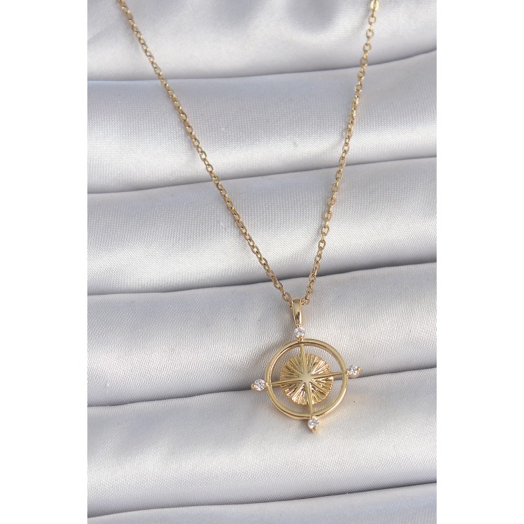 316L Çelik Gold Renk Zincir Zirkon Taşlı Pusula Model Kadın Kolye - TJ-BKO10039 316L Çelik Gold Renk Zincir Zirkon Taşlı Pusula Model Kadın Kolye - TJ-BKO10039
