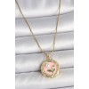 316L Çelik Gold Renk Zincir Pembe Çiçek İşlemeli inci Detay Portre Model Kadın Kolye - TJ-BKO10079 316L Çelik Gold Renk Zincir Pembe Çiçek İşlemeli inci Detay Portre Model Kadın Kolye - TJ-BKO10079