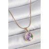 316L Çelik Gold Renk Zincir Mor Çiçek İşlemeli Zirkon Taş İnci Detaylı Minimal Portre Model Kadın Kolye - TJ-BKO10134 316L Çelik Gold Renk Zincir Mor Çiçek İşlemeli Zirkon Taş İnci Detaylı Minimal Portre Model Kadın Kolye - TJ-BKO10134